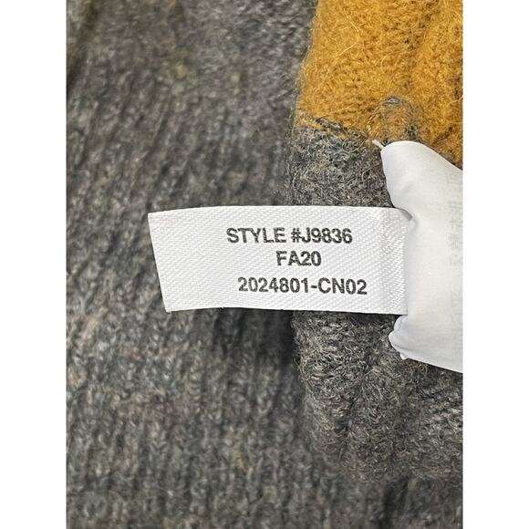 MADEWELL Women's Sweater Sz-2XL Orange /Cream Wool Alpaca Blend Striped Cardigan - Picture 11 of 13